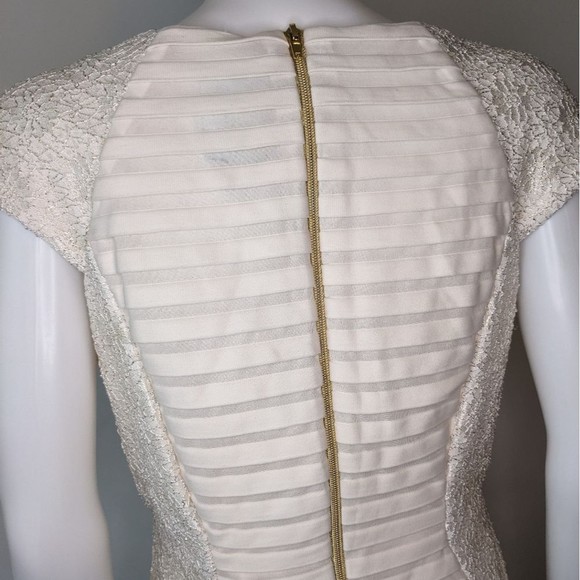 Jax dress off white bodycon lace layered beads cut out wedding 12 - Picture 6 of 8